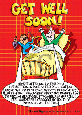 GetWell Get Well Soon motivational greetings card design