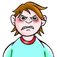 Angry angry expression - cartoon