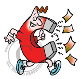 MoneyMagnet Money Magnet cartoon attracting money!