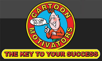 Cartoon Motivators logo - Key to Your Success logo. You can do it.